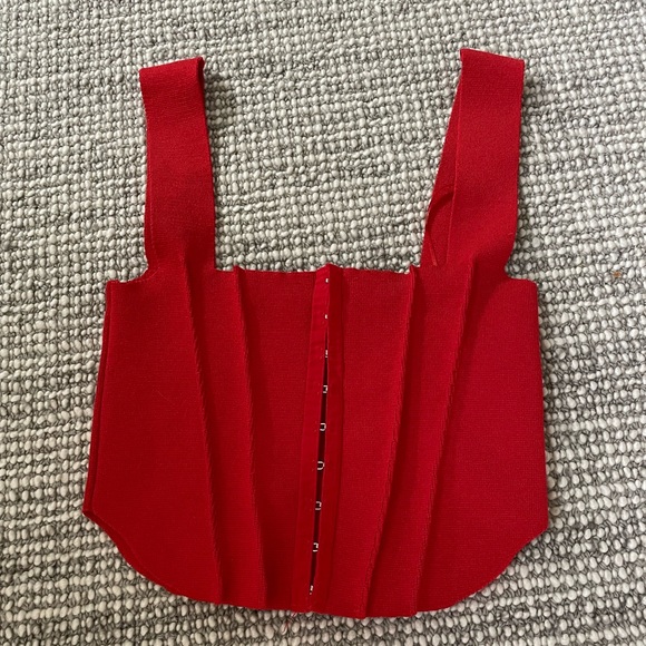 Zara Red Corset Top - Picture 2 of 4